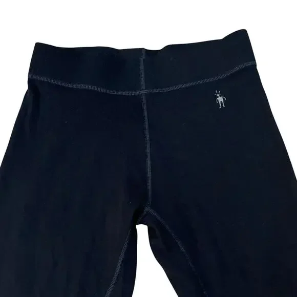 Smartwool Womens Merino Wool Base Layer Pants Medium Black Skinny Full Length - Picture 2 of 10